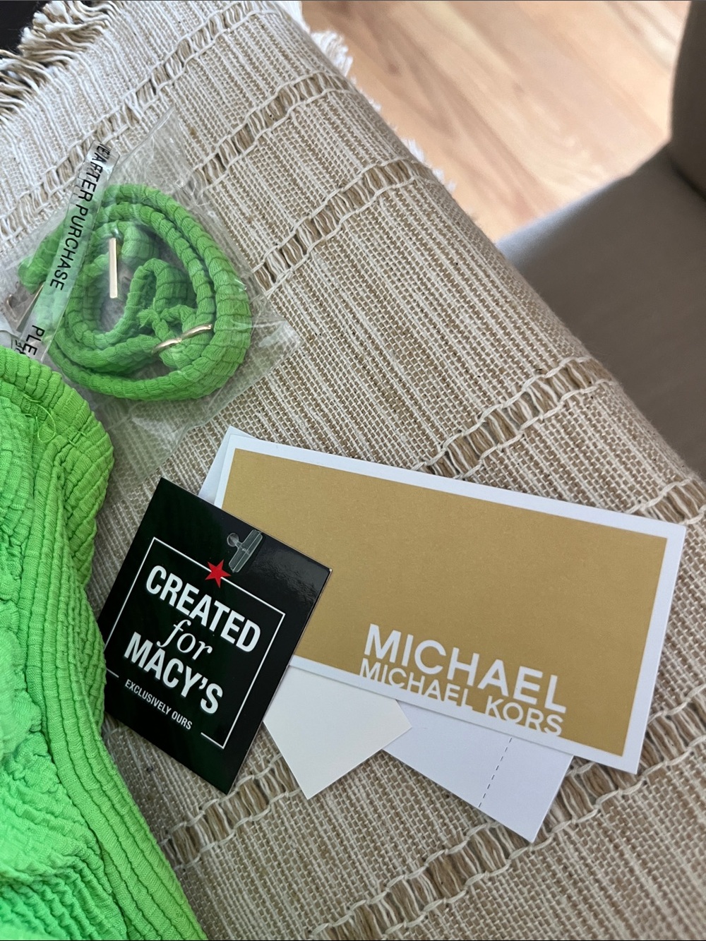 NWT Women’s Green One-Shoulder Cutout One-Piece Swimsuit by Michael Kors Size 12 - Picture 5 of 7